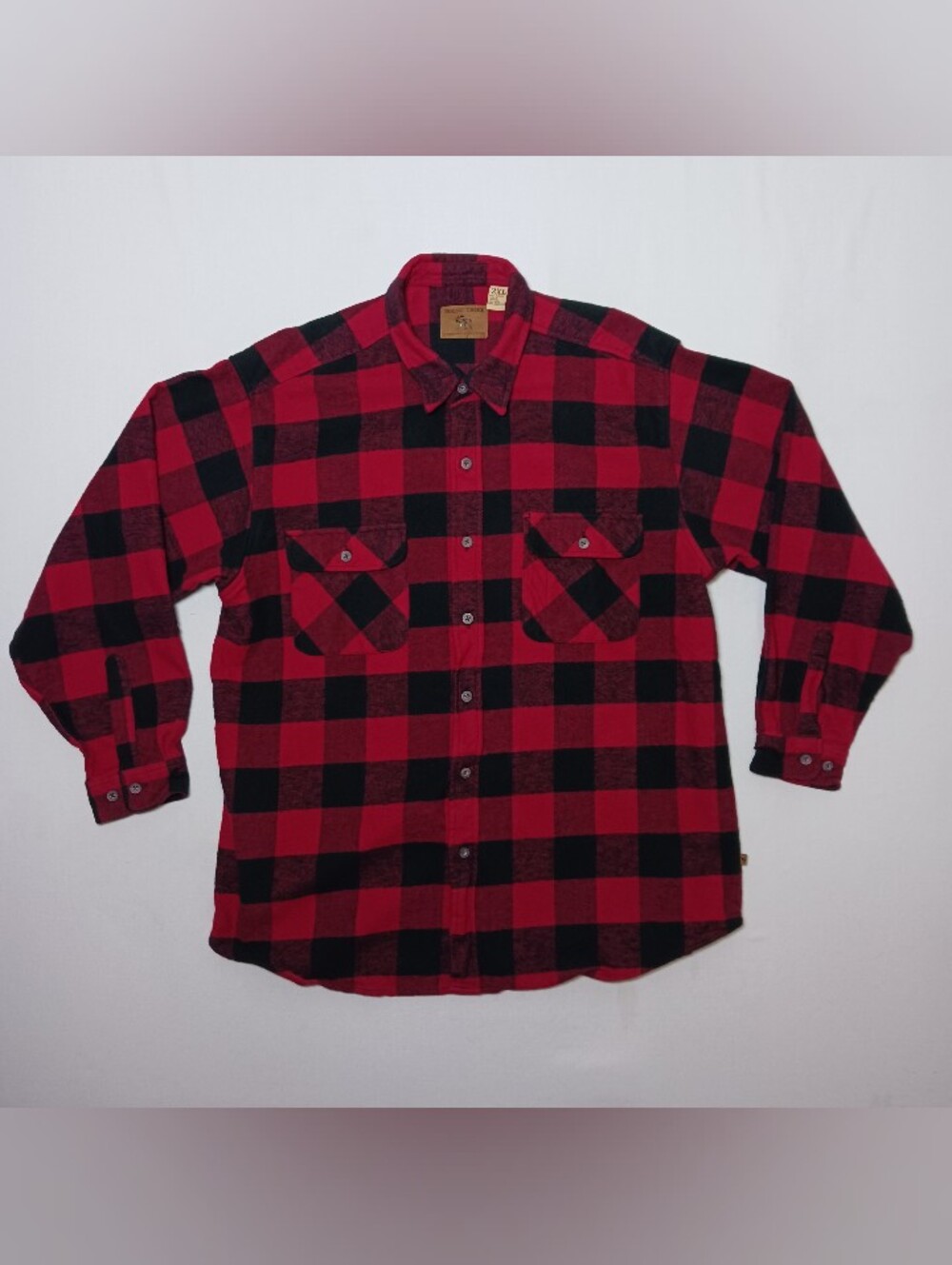 Moose Creek Legendary Mens Heavy Buffalo Plaid Flannel 2XL Red Black